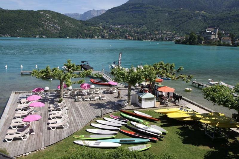 La Baie Des Voiles 3 Chambres 4 A 6 Personnes Au Bord Du Lac Plage Privee Duingt Zewnętrze zdjęcie